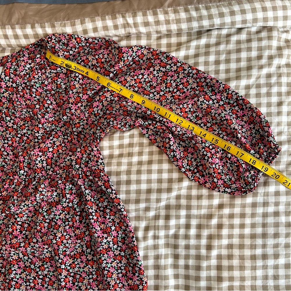 Ditsy Floral Cottagecore Flowy Boho Mid-Length Dress - Size M - Picture 8 of 9